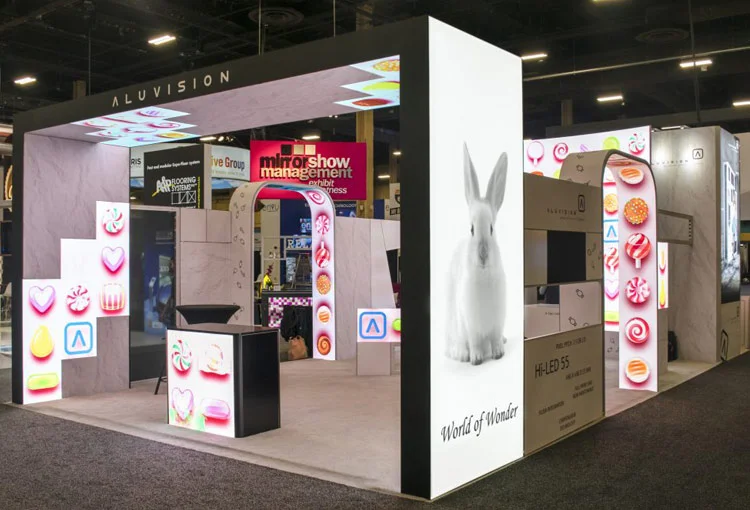 LED video wall exhibition stand