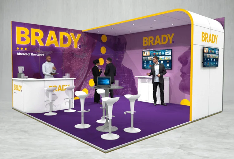 Brady exhibition stand 3d render