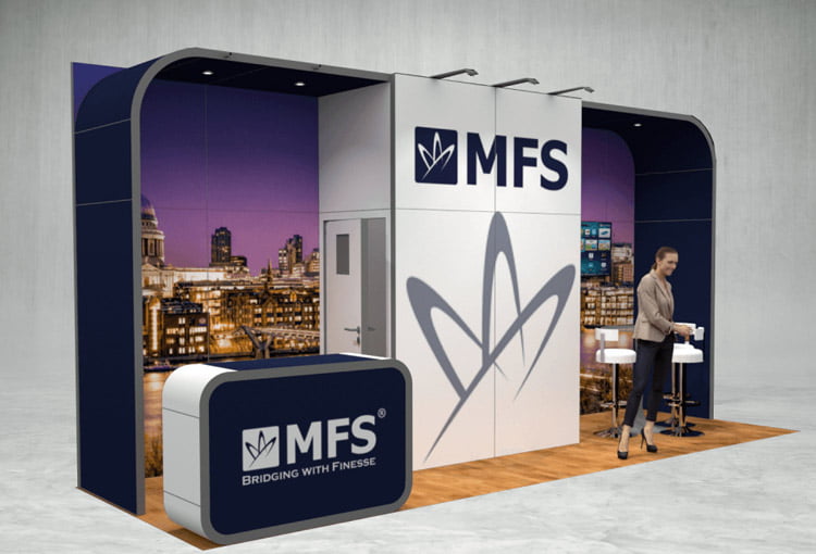MFS exhibition stand 3d render