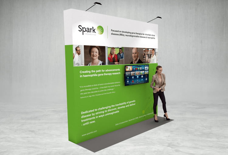 Spark exhibition stand 3d render