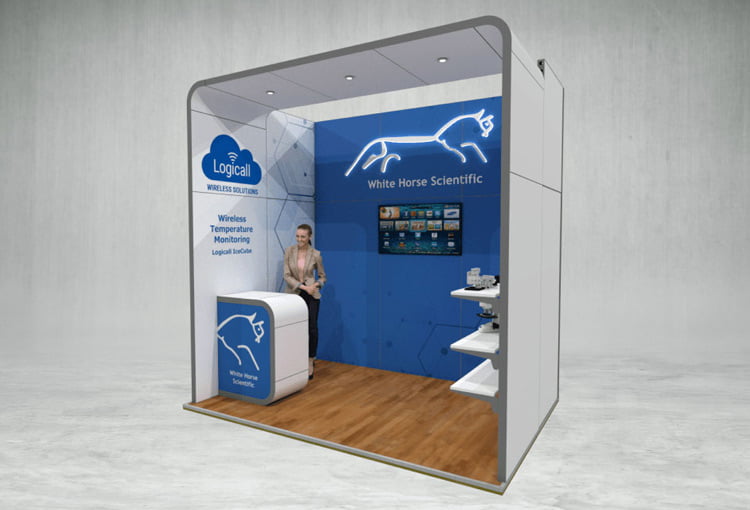 Standard package exhibition stand 1a right view