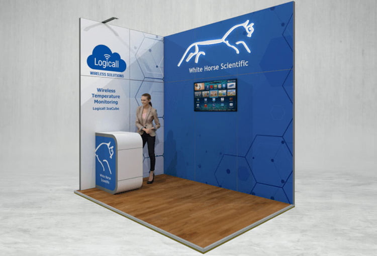 Standard package exhibition stand 1b right view