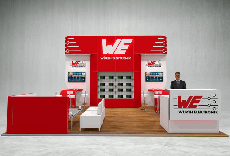 Standard package exhibition stand 4 front view