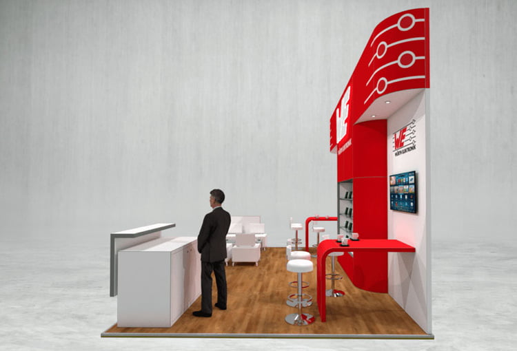 Standard package exhibition stand 4 right side view