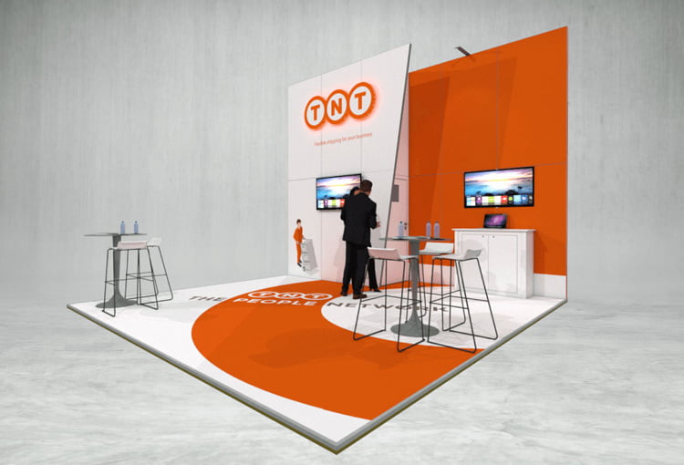 Standard package exhibition stand 5b right view