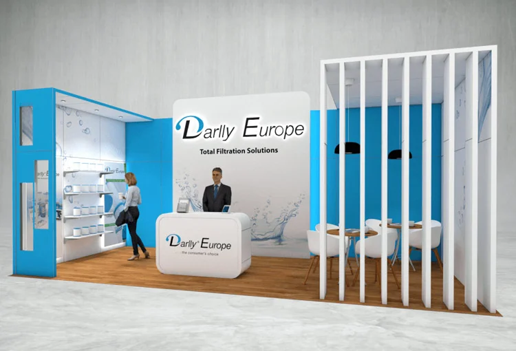 Darlly Europe exhibition stand 3d render