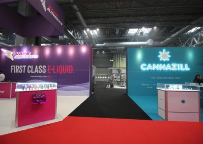 Vape Airways and Cannazill Exhibition Stands