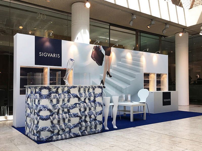 types of exhibition stands - pop-up stand for sigvaris