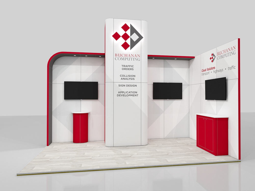 Buchanan Computing exhibition stand render