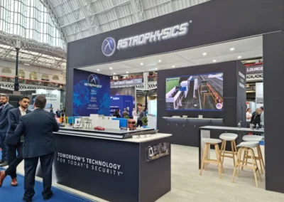 Astrophysics exhibition stand at International Security Show '24