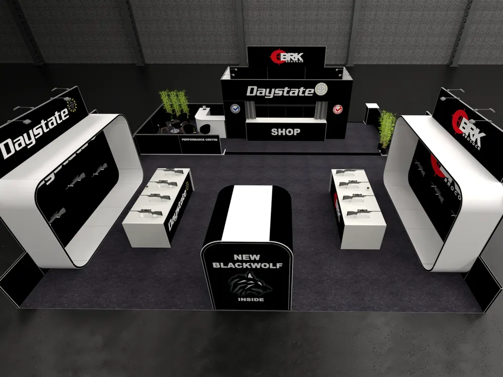 Daystate Exhibition Stand Render at the Shooting Show 25