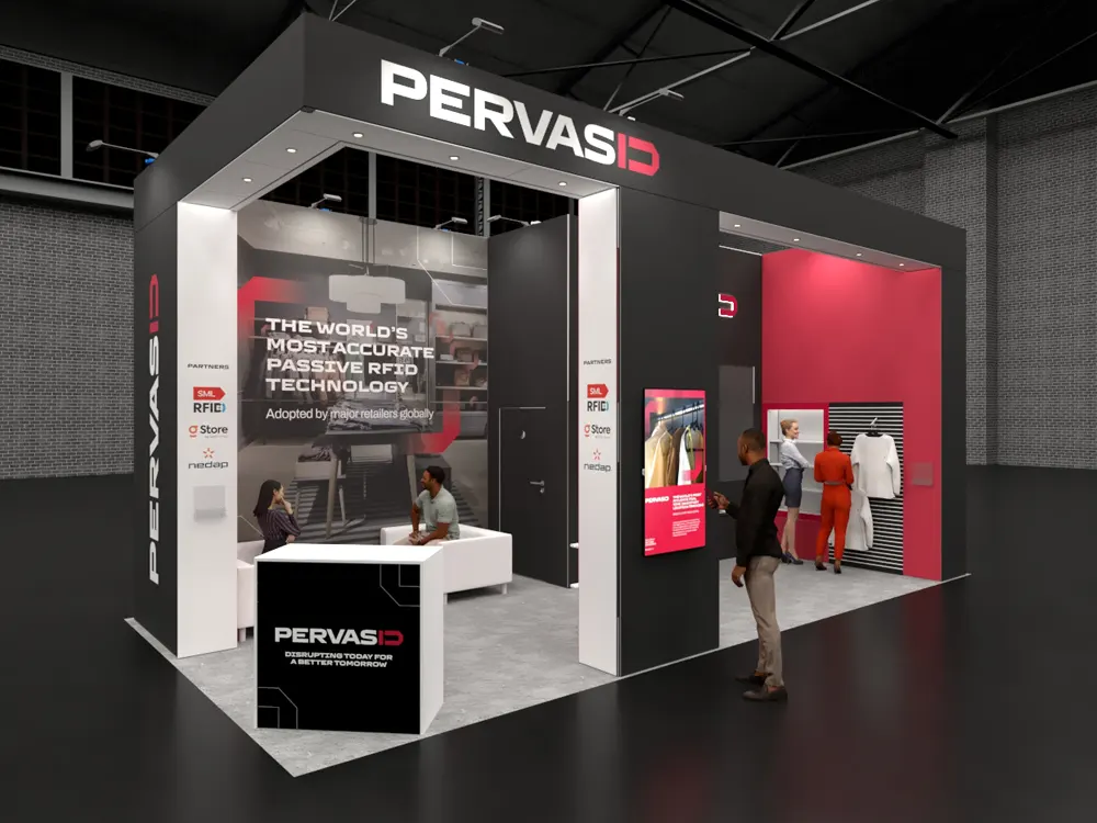 PervasID Exhibition Stand Render at Retail Tech Show 25