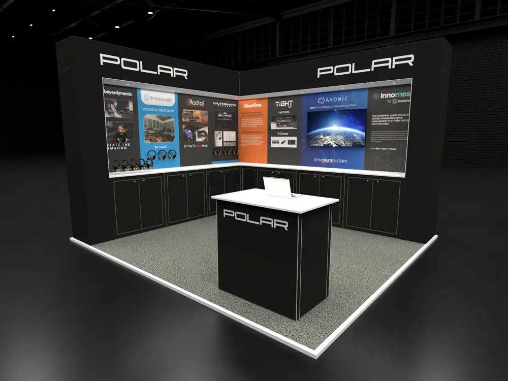 Polar Audio Ltd Exhibition Stand Render at MPTS 25