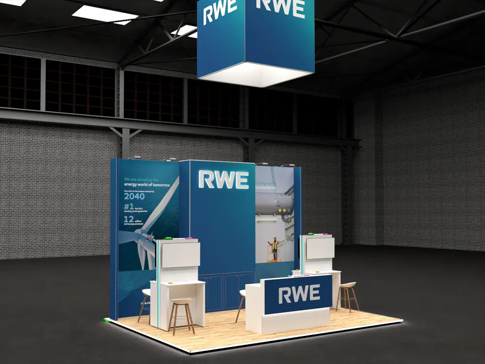 RWE Exhibition Stand Render at Innovation Zero 25