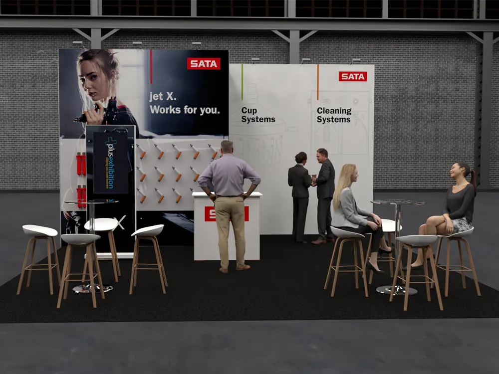 SATA Exhibition Stand Render at Automechanika 25