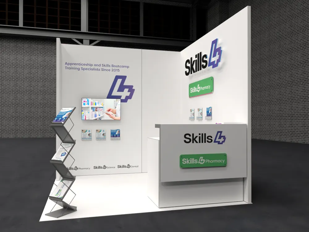 Skills4Pharmacy Exhibition Stand Render at The Clinical Pharmacy Congress 25