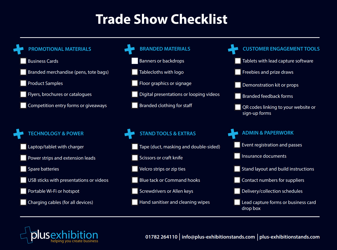 trade show checklist