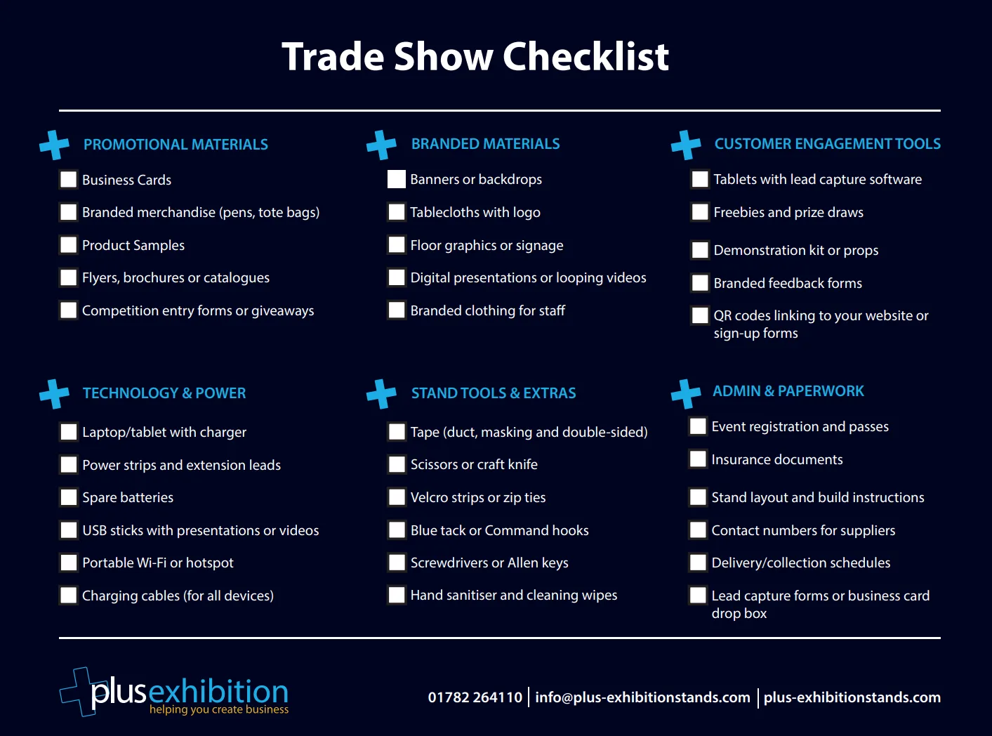 trade show checklist