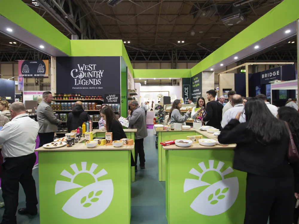 Holleys-Fine-Foods-Exhibition-Stand-at-UK-Food-&-Drinks-Shows-2026-2 exhibition stand gallery-image