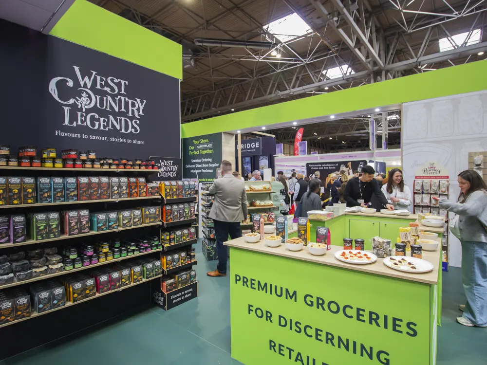 Holleys-Fine-Foods-Exhibition-Stand-at-UK-Food-&-Drinks-Shows-2026-5 exhibition stand gallery-image