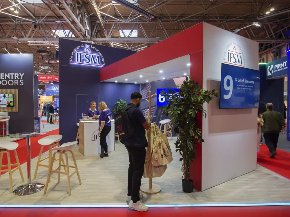 IFSM-Exhibition-Stand-at-The-Fire-Safety-Event-2026-1 exhibition stand gallery-image