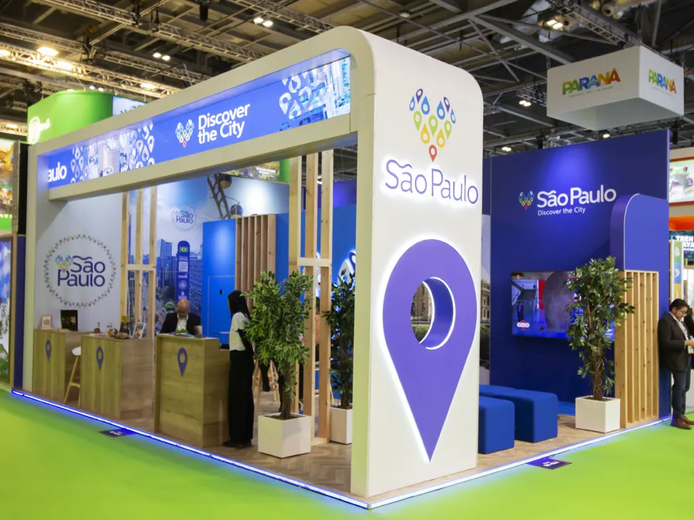 Sao-Paulo-Tourism-Board-Exhibition-Stand-at-WTM-2025-1 exhibition stand gallery-image